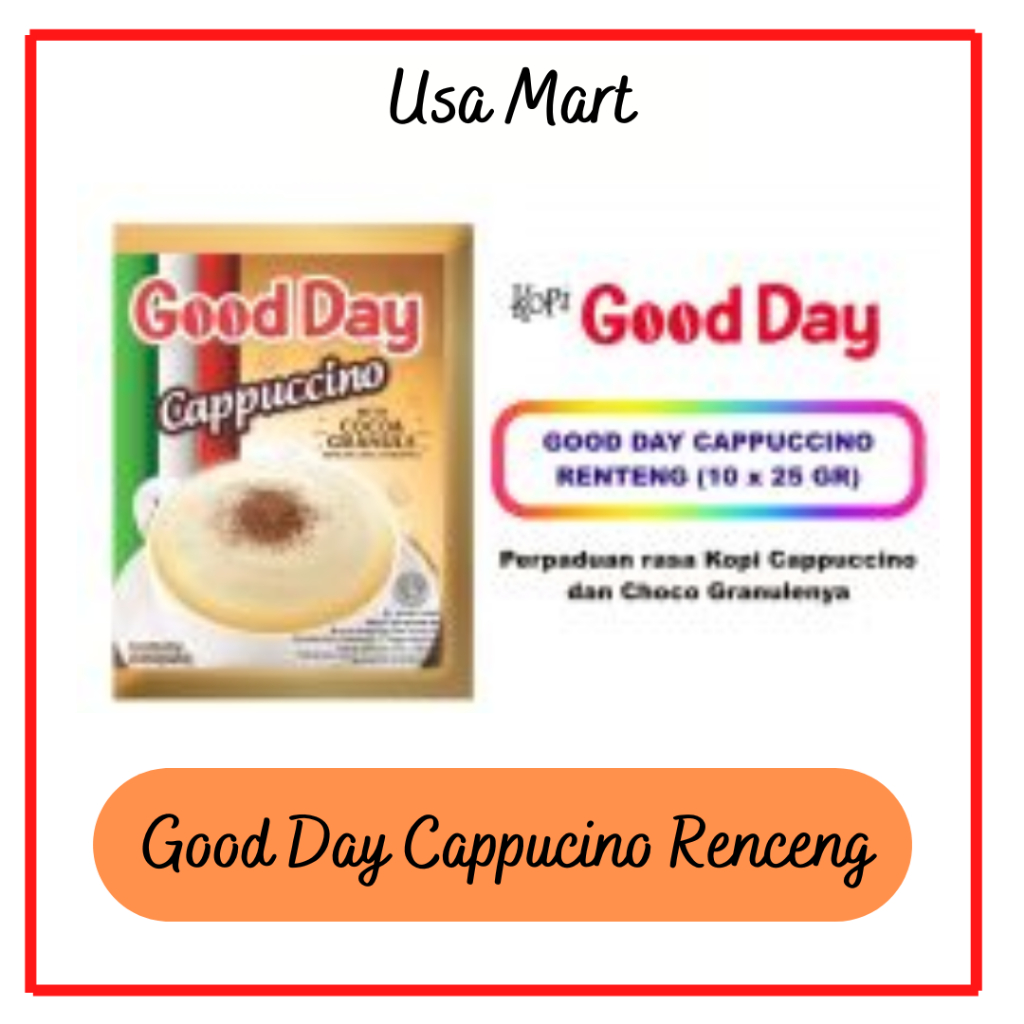 

Good Day Kopi Instant Cappuccino 10 x 25 gram / Good Day Cappucino