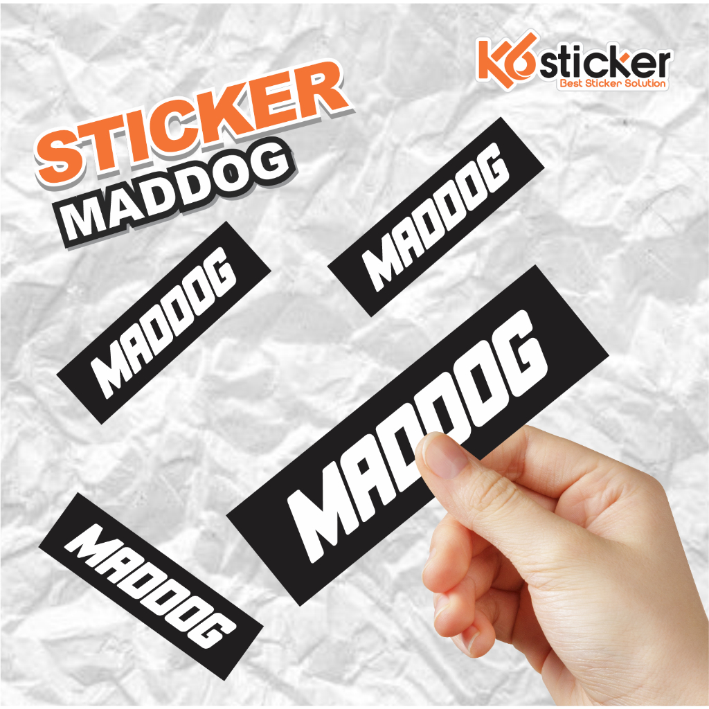 STIKER BRAND MADDOG STIKER DISTRO HELM MOTOR STRIPING DECAL SATUAN