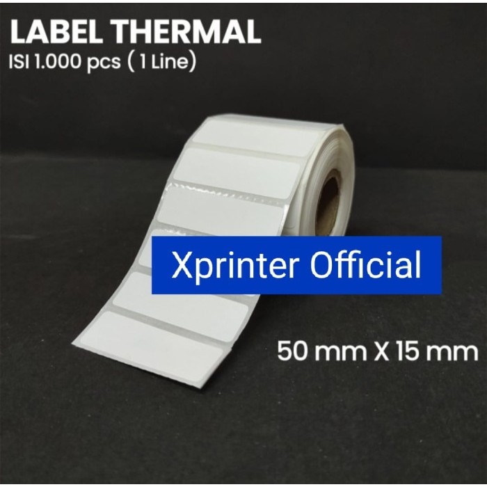 

LABEL BARCODE 50 x 15 KERTAS STICKER THERMAL 50X15MM (1000 PCS)