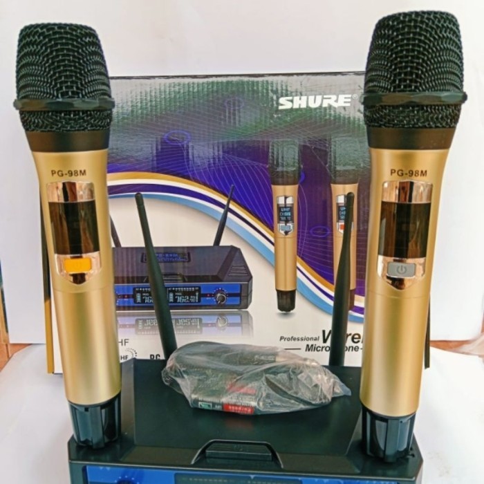 MIC WIRELESS SHURE PG-98M / PG 98 M / PG 98M UHF FREQUENCY RESMI SHURE