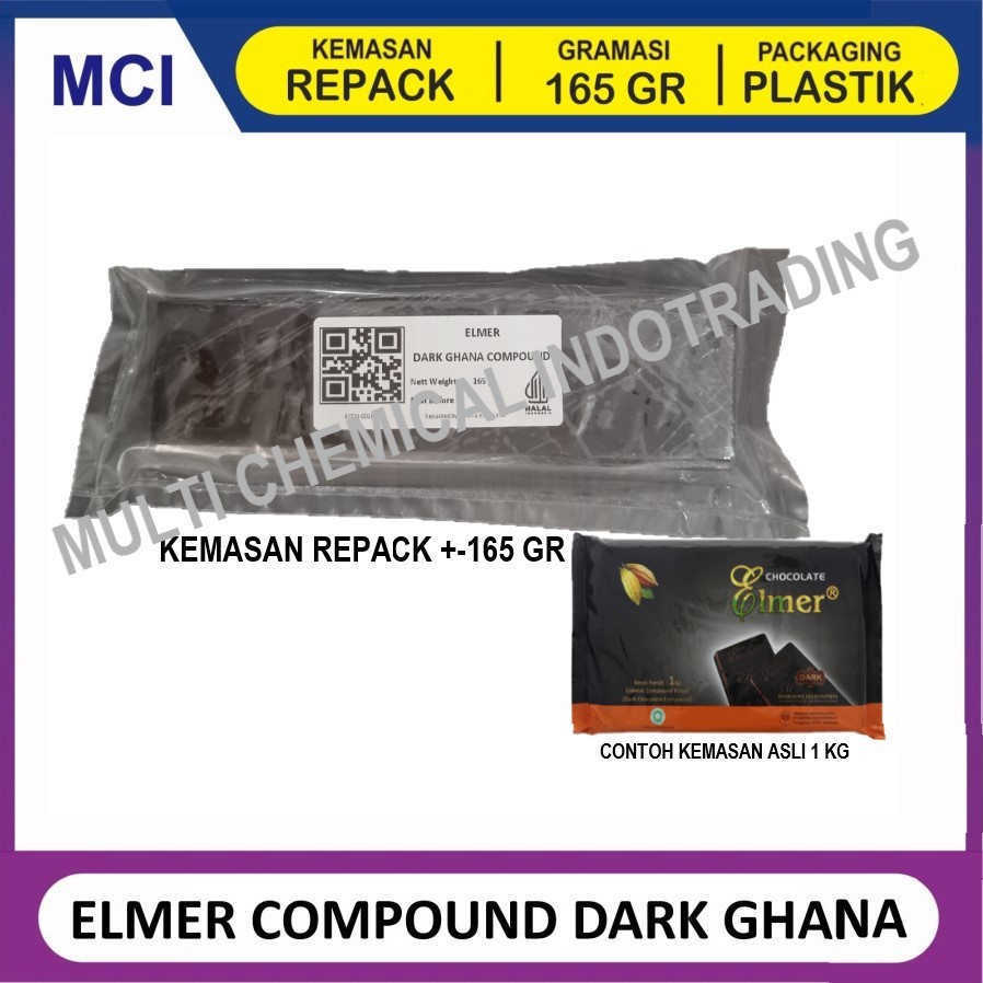 

ELMER COKLAT BATANG / CHOCOLATE COMPOUND REPACK 165 GR - DARK GHANA