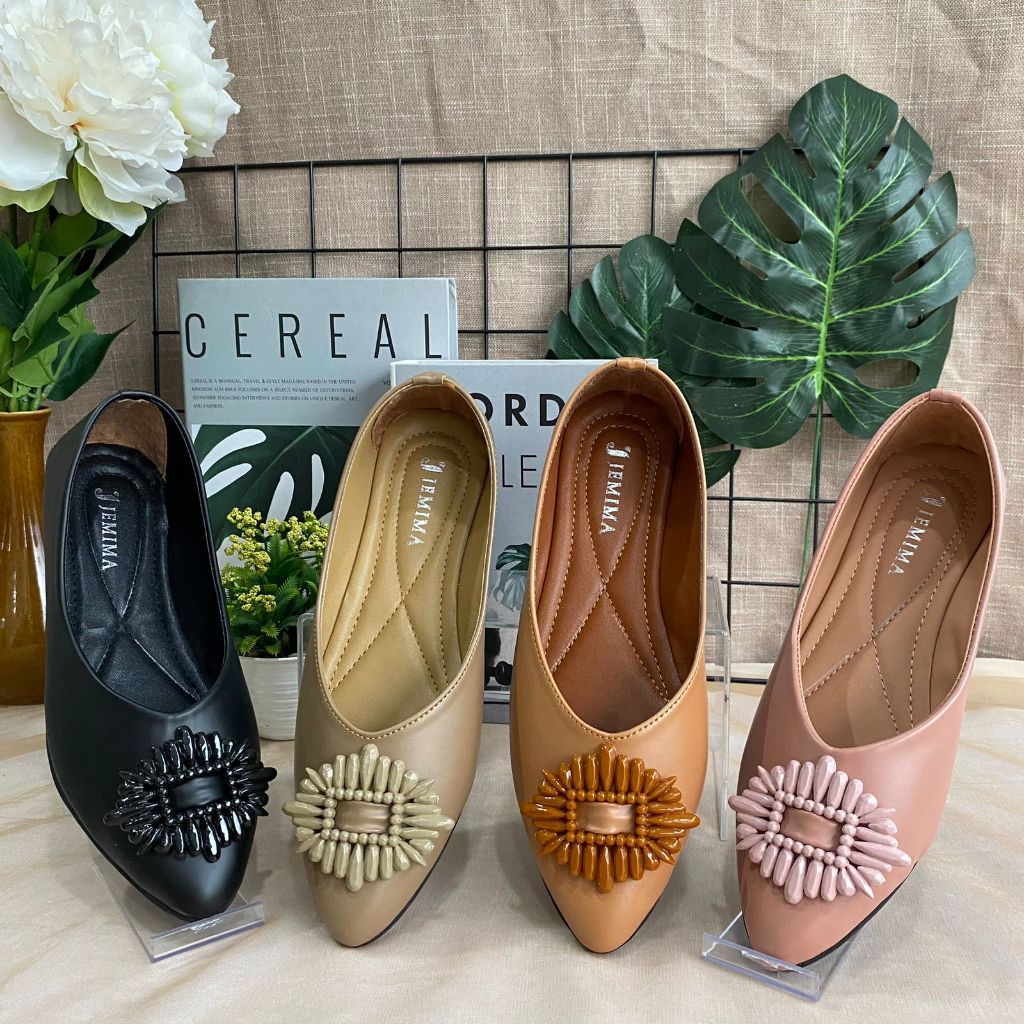 FLATSHOES WANITA || SEPATU SLOP WANITA || SEPATU BALET HITAM CEWEK KAMPUS || SEPATU FLAT HITAM POLOS