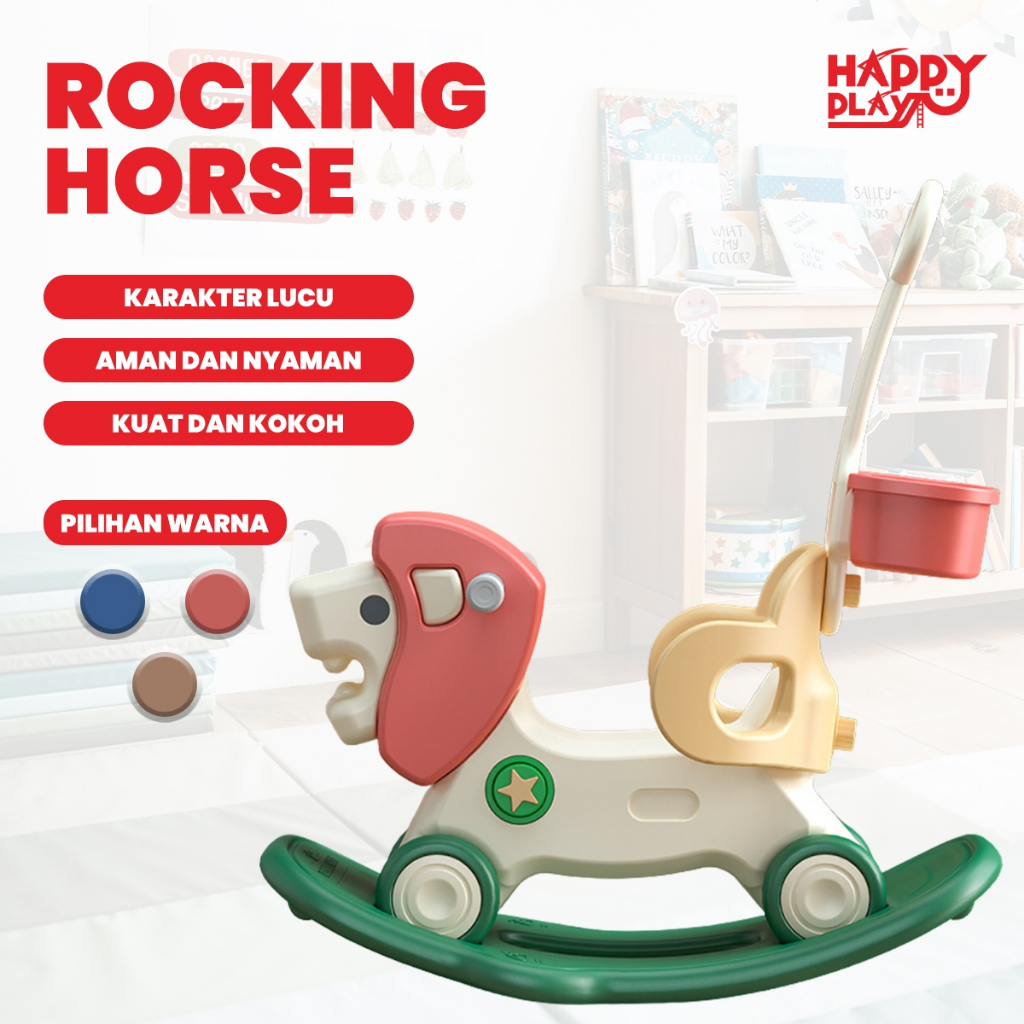Mainan Rocking Horse Anak Jungkat Jungkit Murah Karakter Lion Jungkat Jungkit Anak Plastik Mainan