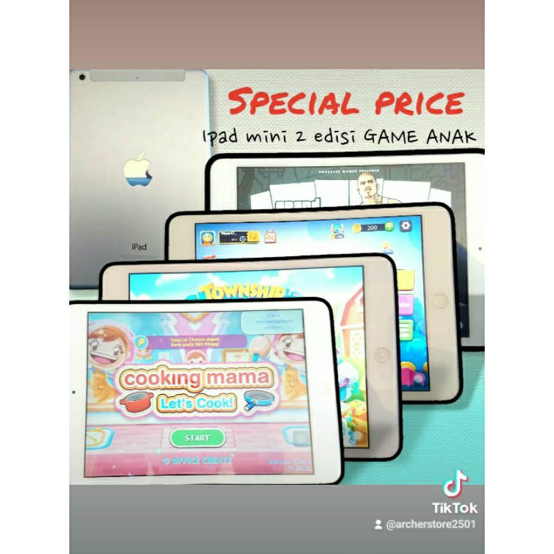 IPAD MINI 2-1 16-64 GB KHUSUS ANAK GAME DAN BELAJAR