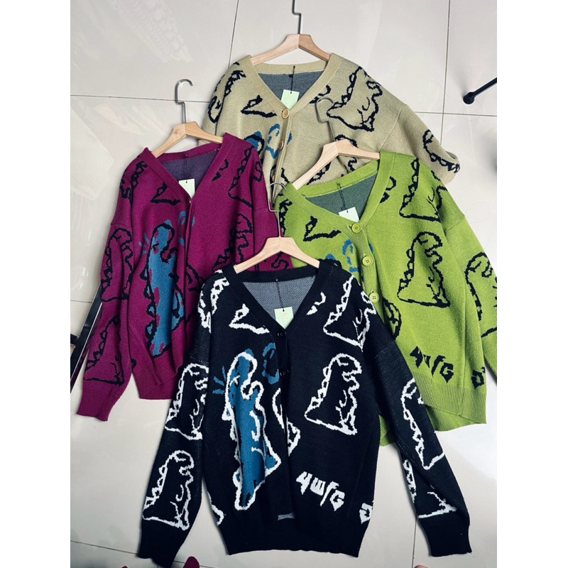 Sweetmerengue Cardigan Dino Oversize cardigan kekinian, cardigan rajut murah