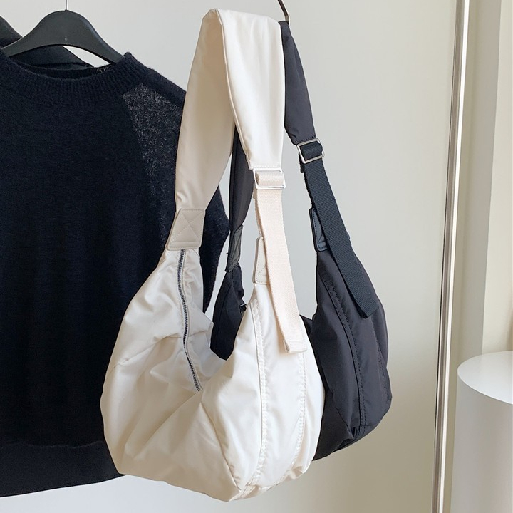 GS 2505 Tas Selempang Wanita Nilon Tas Bahu Cewek Tahan Lama Imut Vintage Korean Style Serbaguna Bes