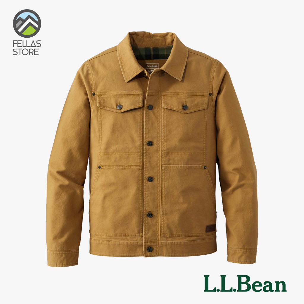 LL Bean - Men's BeanFlex Utility Trucker Jacket Marsh Brown