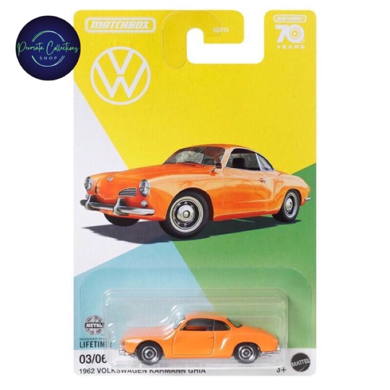 Matchbox 70 Years - 1962 Volkswagen Karmann Ghia VW [ORANGE]