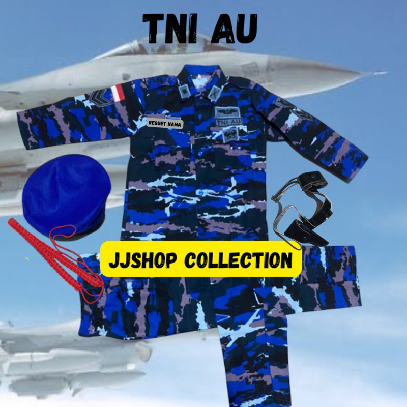 BAJU TNI AU RI LORENG ANAK // BAJU LORENG TNI AURI ANAK REQUEST NAMA