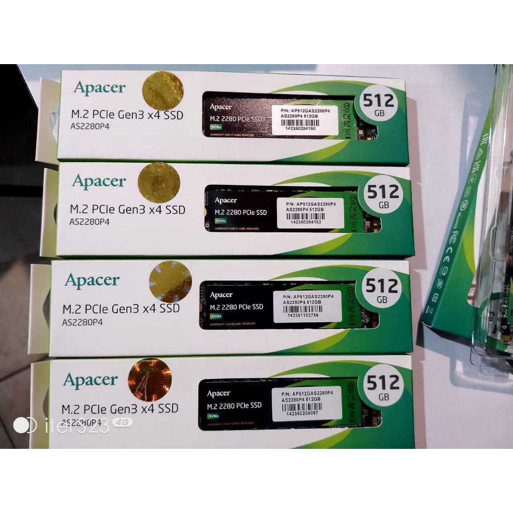 Apacer As2280P4 M.2 2280 Pcie Gen3x4 SSD 512GB