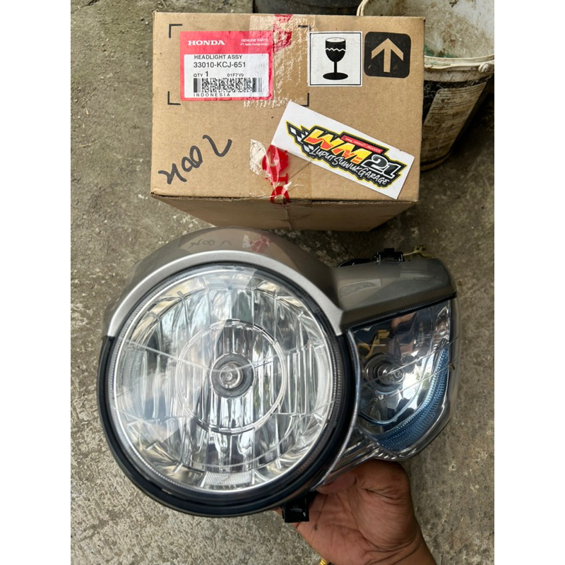 REFLEKTOR SET ALIS TIGER REVO ORIGINAL AHM HONDA ORI TIREV SET BOHLAM DAN SOKET LAMPU PECE