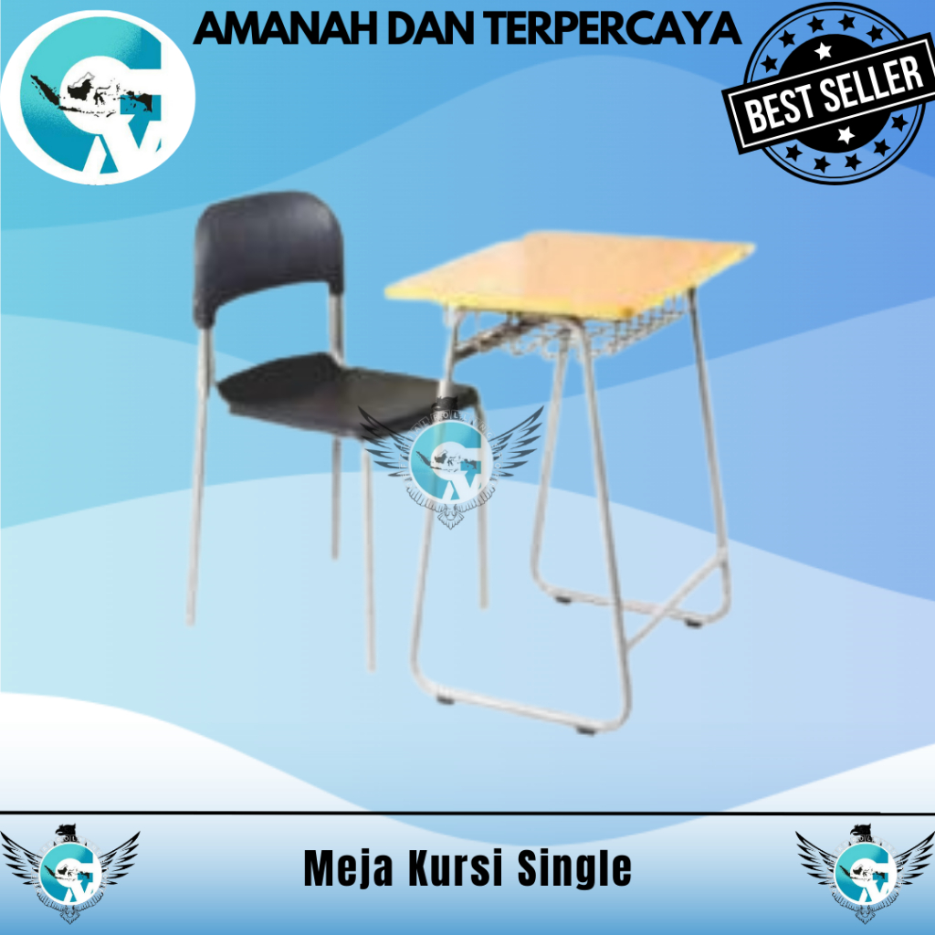 RSO - Meja Kursi Single, MKST-12 untuk Sekolah dan Ruang Belajar