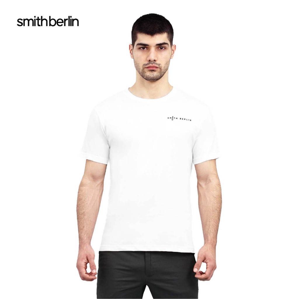 Smith Berlin Kaos Pria Lengan Pendek Sablon Origin Small Logo Slim Fit Katun Combed 24s Premium