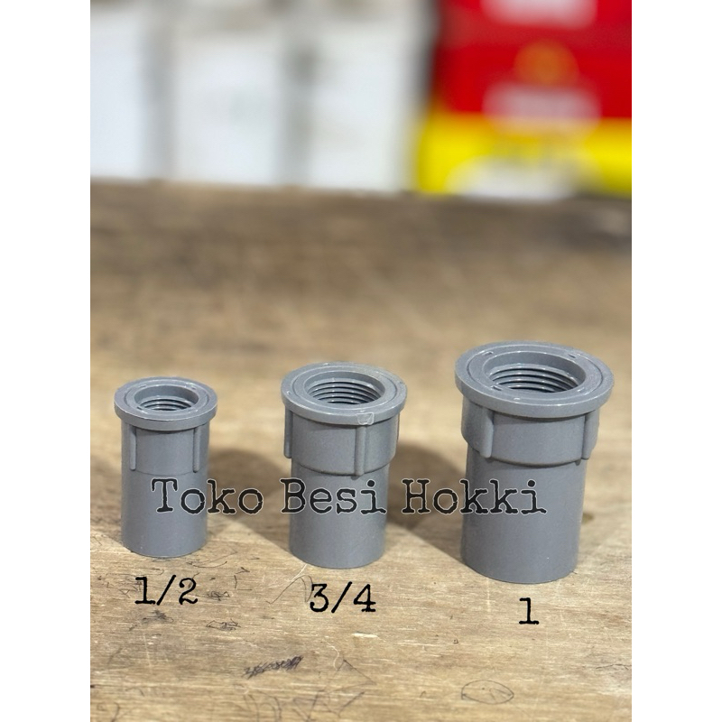 Socket Drat Dalam Rucika / Sambungan Pipa Rucika AW ( 1/2 • 3/4 • 1 )