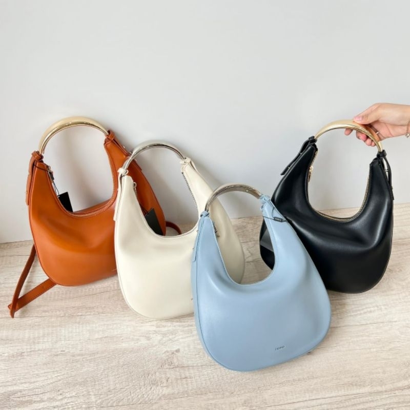 Tas pedro selempang bahu jinjing hitam putih coklat biru