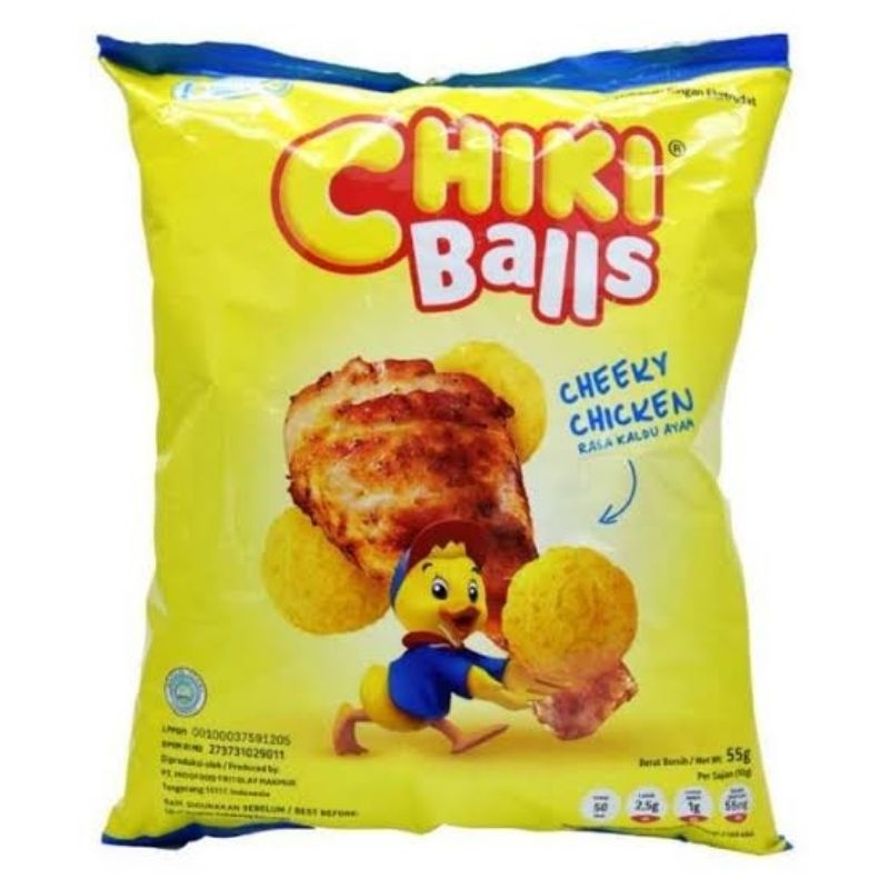 

Chiki Balls makanan ringan Cheeky chicken 55gr