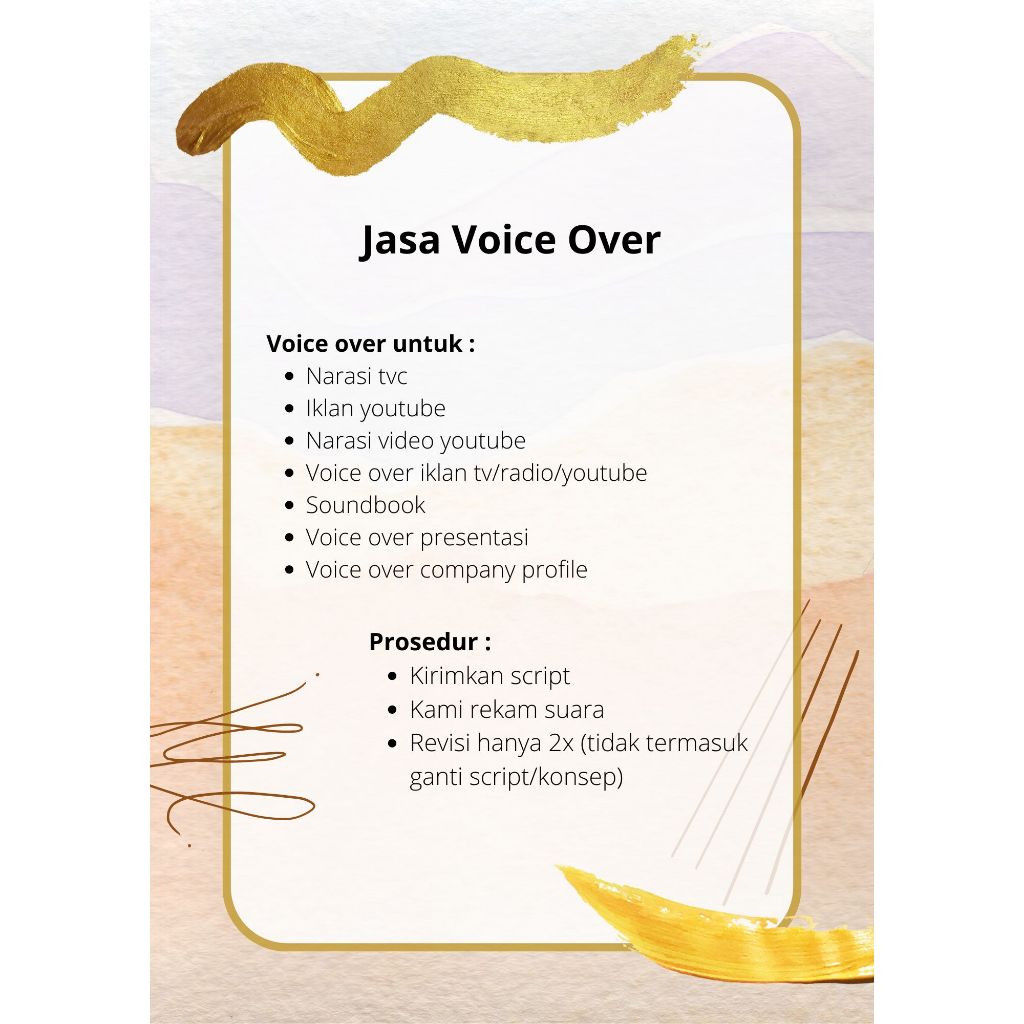 Jasa voice over perempuan