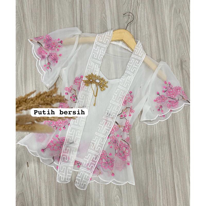 WKB || Kebaya bordir sakura || kebaya jadi tangan pendek || kebaya jadi tangan panjang || kebaya bor