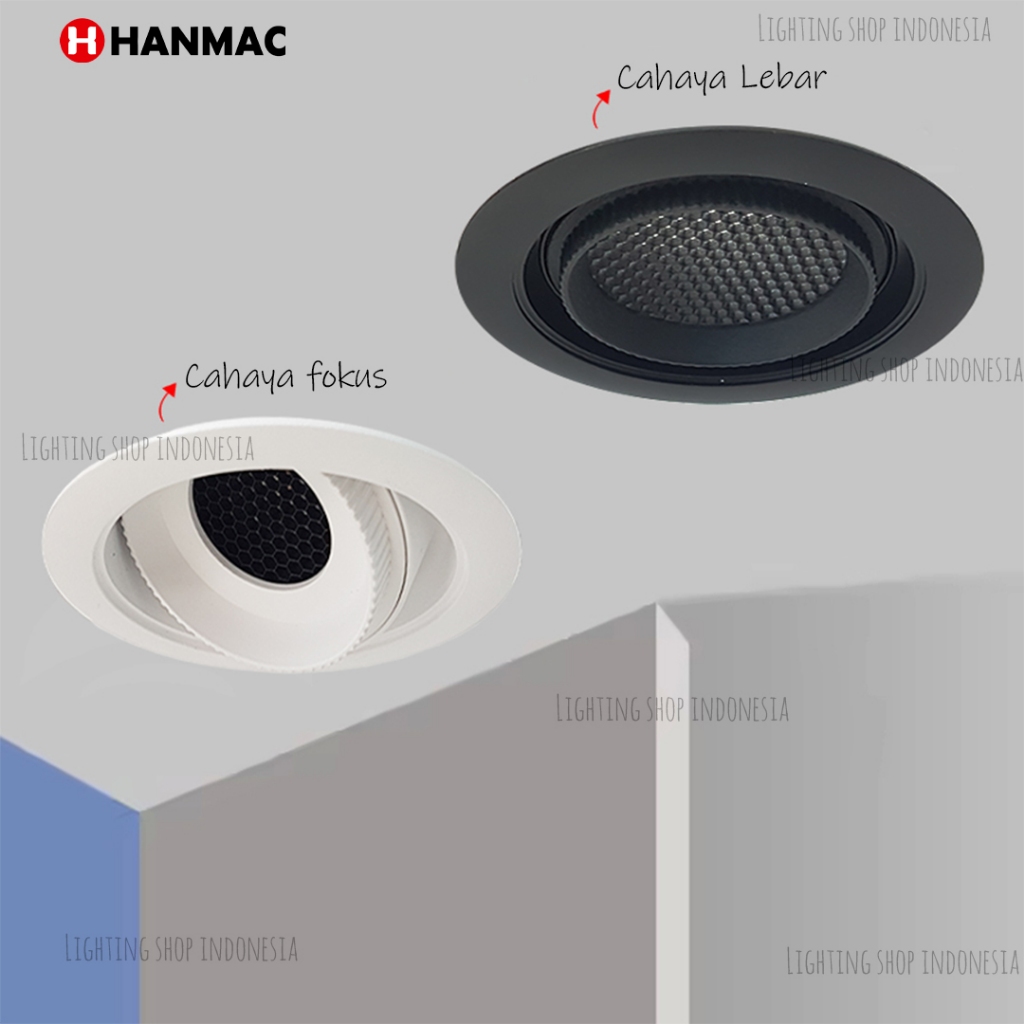 Downlight led inbow rumah kap housing + bohlam sorot fiting MR16