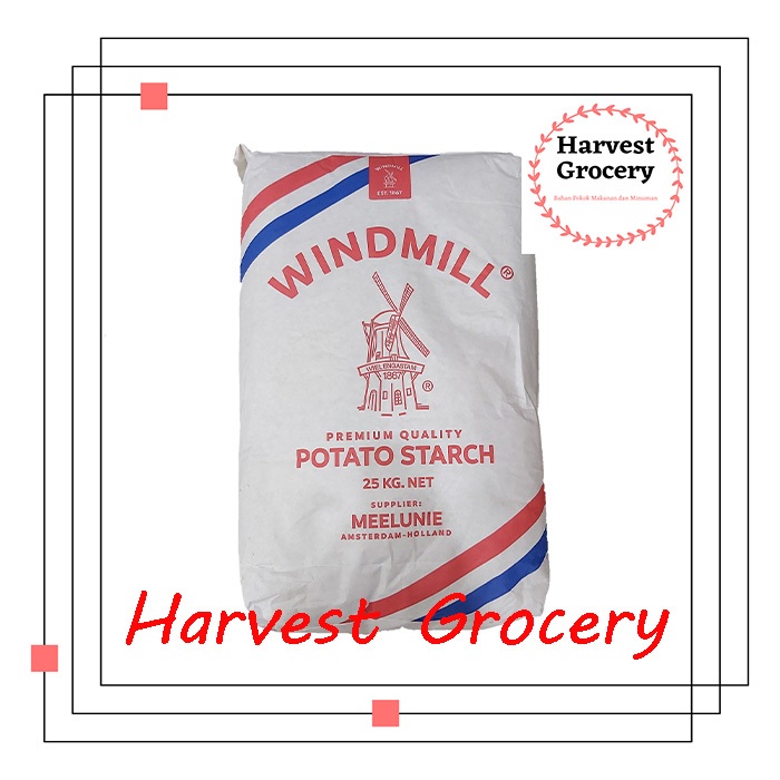 

Wind Mill Potato Starch / Tepung Potato / Tepung Sang Fen 25Kg ( KHUSUS KURIR REGULER )