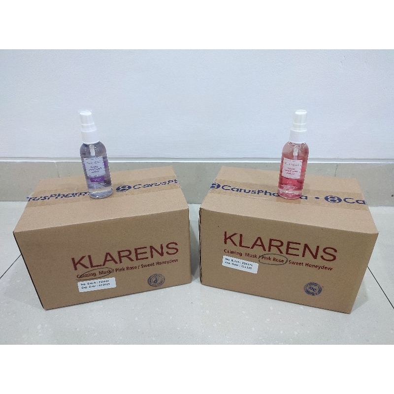 1 Karton / 1 Dus Hand Sanitizer Cair Klarens Calming Musk 60ml / 1 Karton Hand Sanitizer Klarens Cai