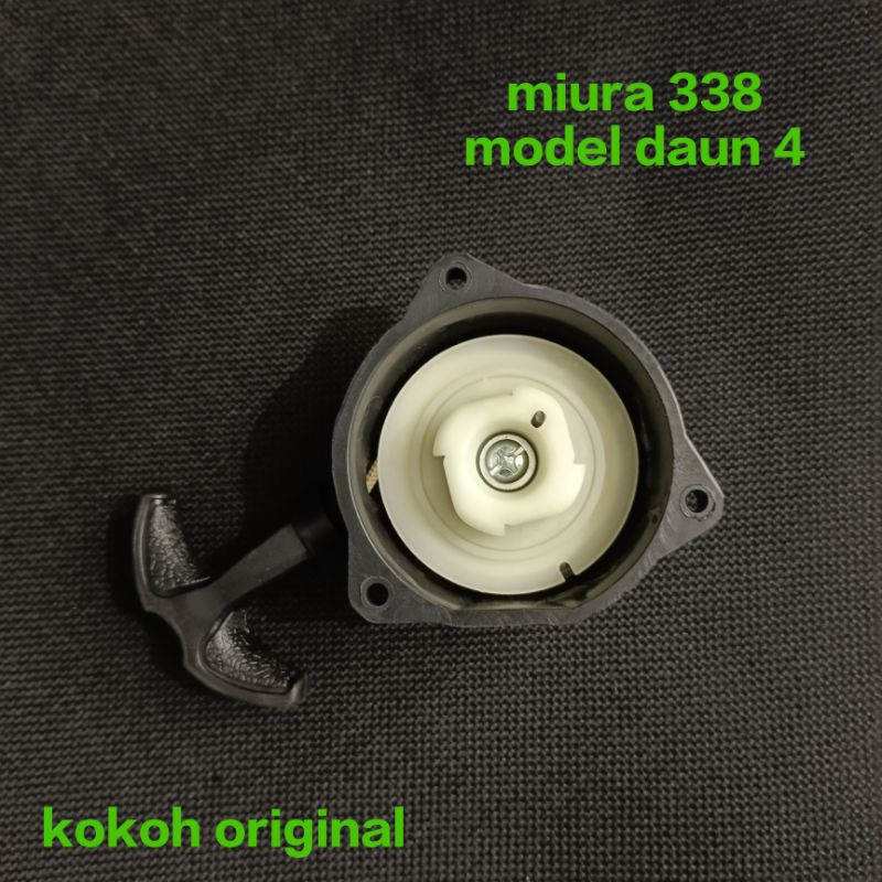 Recoil starter assy mesin pemotong rumput miura 338 FX (baut 3) dan M-tech 140
