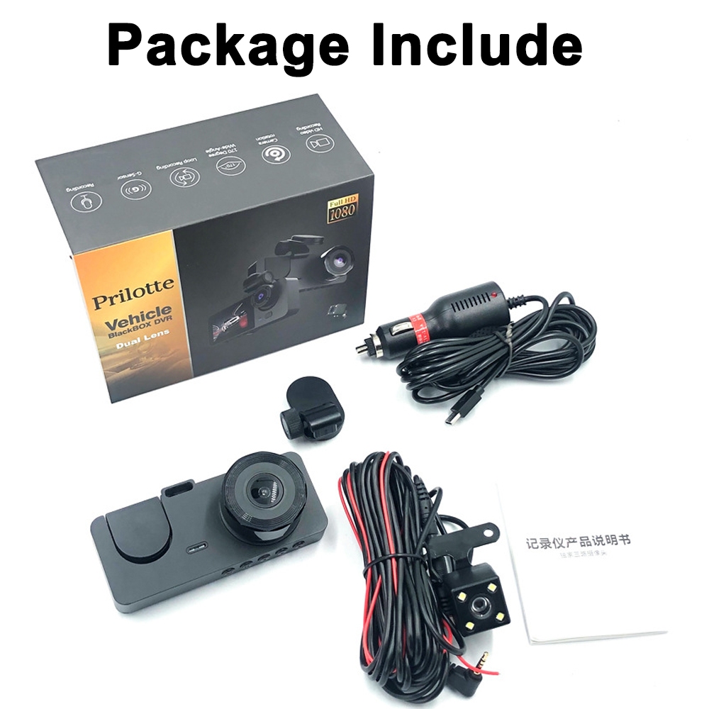 KAMERA MOBIL 3 KAMERA FHD NIGHT VISION LCD 2in DVR DASHCAM Y15