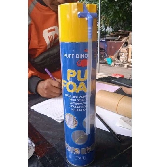 Premium PU FOAM Spray Puff Dino Polyurethan Semprot Cair jadi Padat