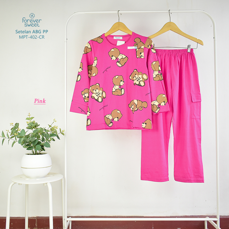 Forever Sweet Oneset Cargo ABG PP Baju Tidur Anak Perempuan Lengan Panjang MPT-402CR