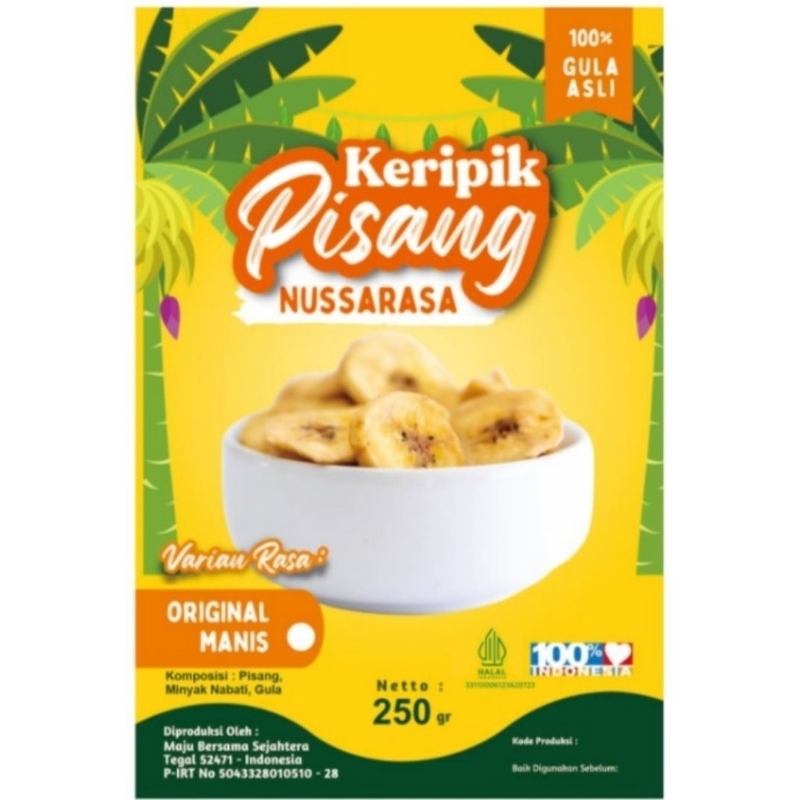 

NUSSARASA Keripik Pisang Coin Manis Asli (250gr)