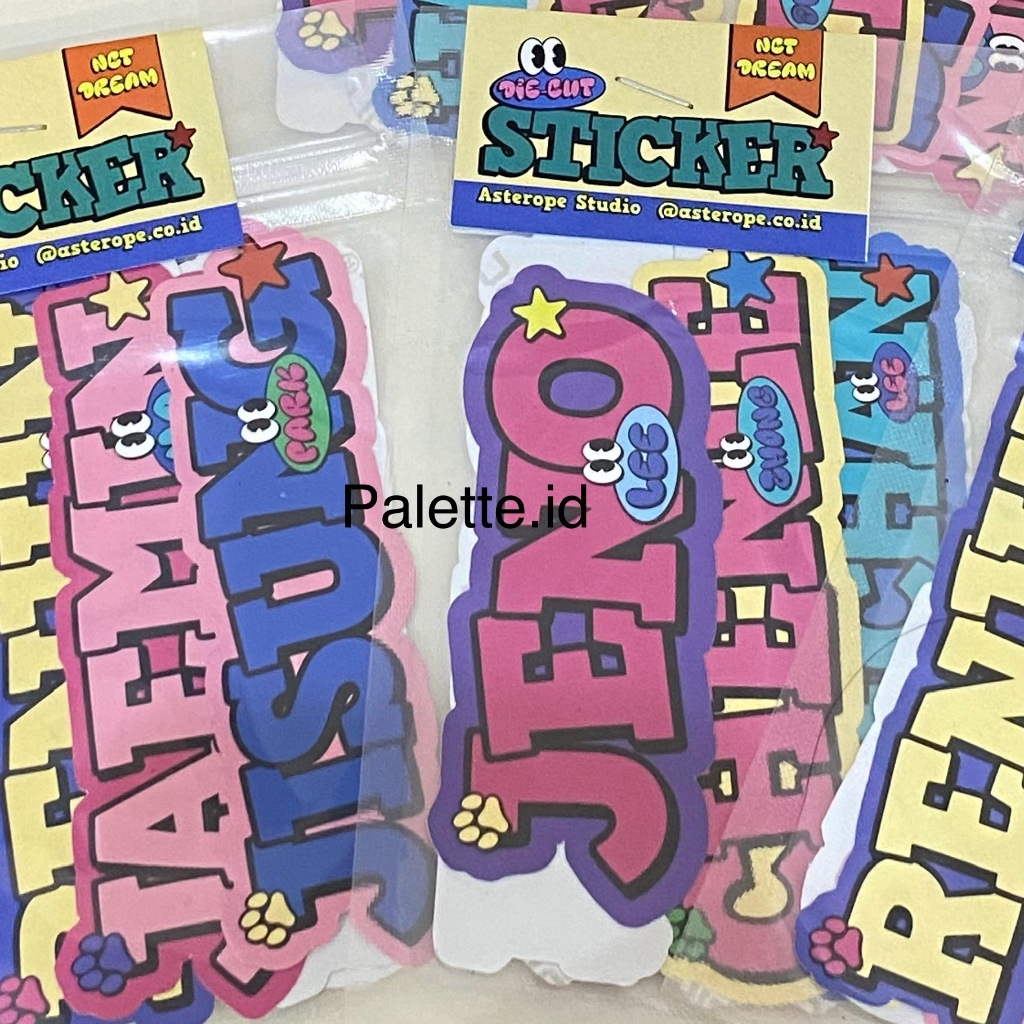 STICKER PACK NCT DREAM NAME JENO MARK JAEMIN HAECHAN RENJUN CHENLE JISUNG ALL MEMBER