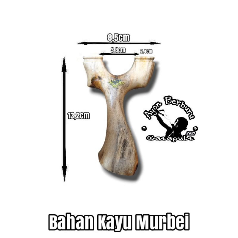 Ketapel OTT dari bahan kayu MURBEI/Ayon Catapult