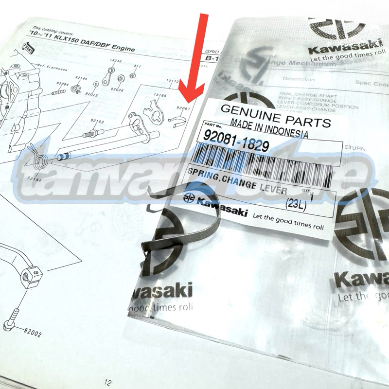 SPRING U PER PERSNELING KLX 150 DTRACKER ORIGINAL