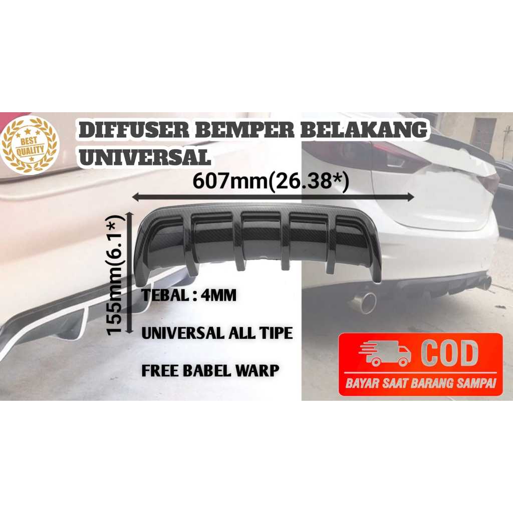 Bemper Mobil Bumper Belakang Brio Diffuser Bemper Belakang Kuat Diffuser Universal Mobil Otomotif