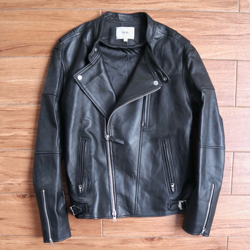 Jaket kulit domba ukuran L ramones Jaket motor biker rider racing touring leather jacket Pl bekas pr
