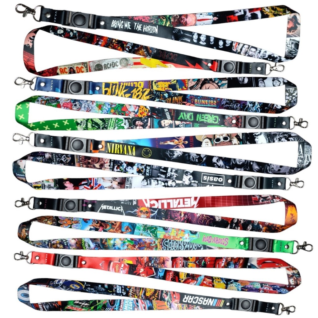 

VAXA LANYARD BAND VINTAGE LIMITED EDITION GANTUNGAN ID CARD VAPEPOD Scooby Cars Nirvana Nascar Bmth Acdc Blink Oasis Greenday Metallica