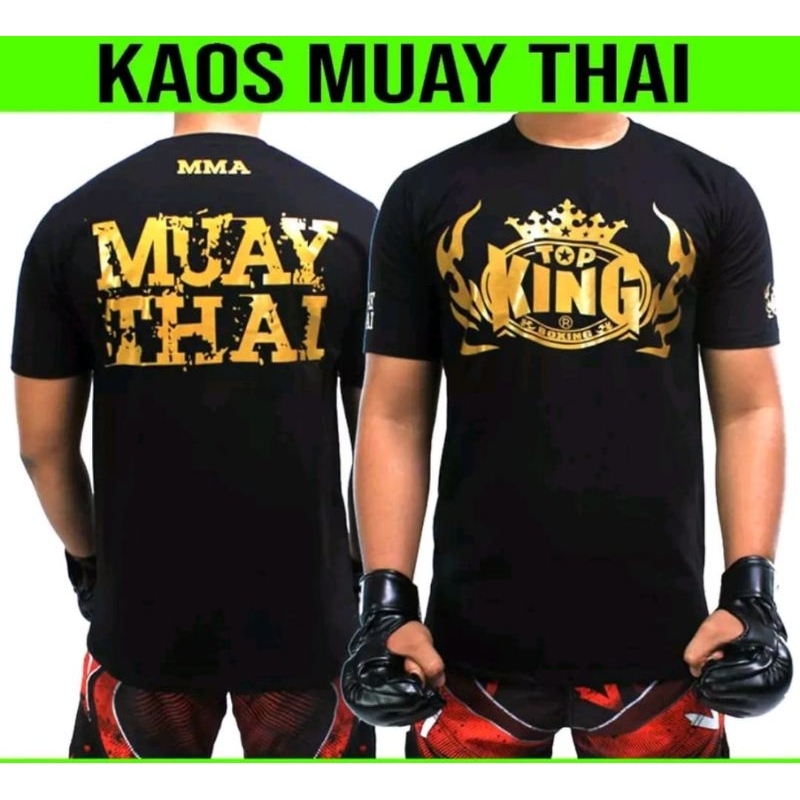 KAOS MUAYTHAI BOXING MMA TOP KING // KAOS MUAYTHAI LENGAN PENDEK // KAOS OLAHRAGA MUAYTHAI