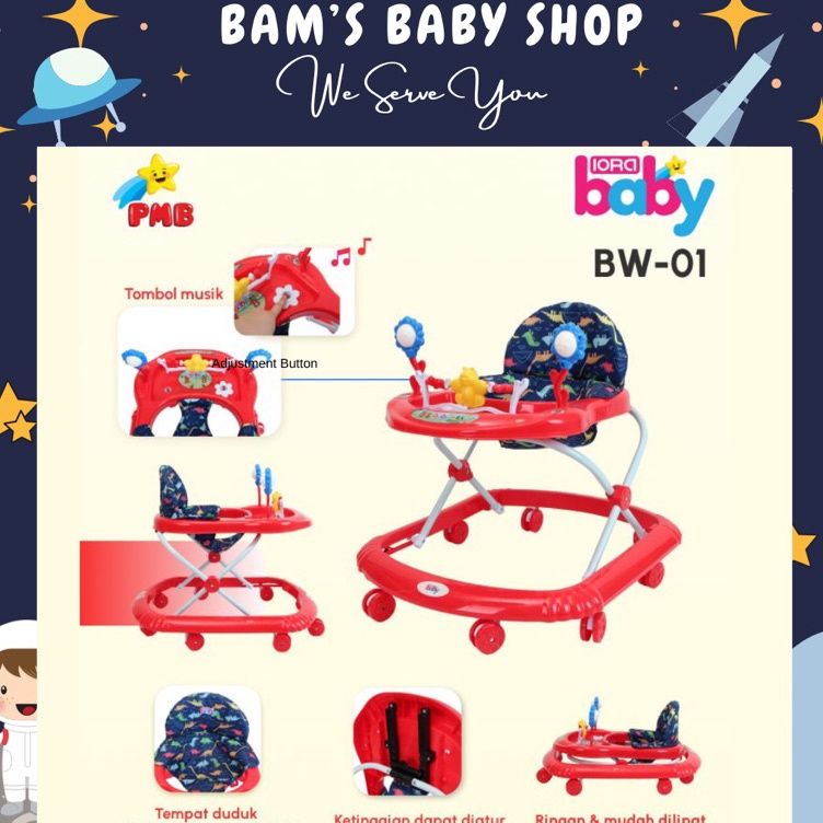 ART G98H FREE KARDUS  BUBBLEWRAP BAMS TERMURAH BABY WALKER STANDART APOLO APOLLO STANDAR SPACE BABY 