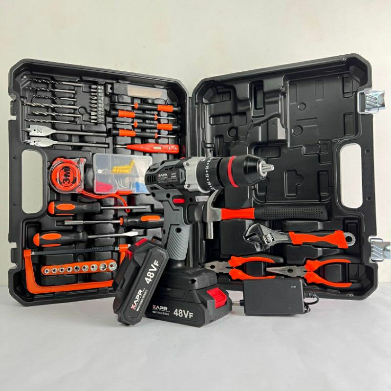 Cordless Drill Bor 48V Brushless 13mm Fullsett Hujia APR Japan / Mesin Bor COD