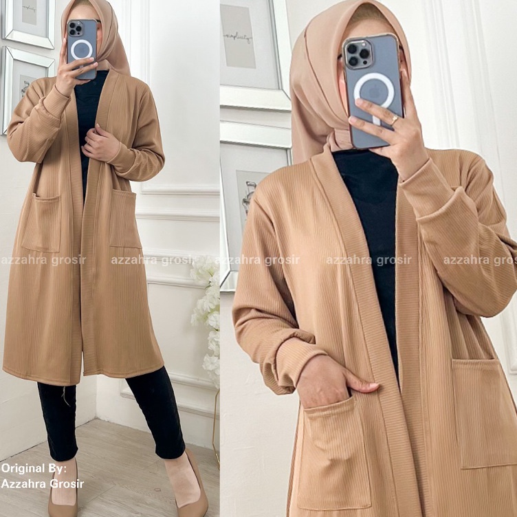 Special Limited  AM  Celsia Mango Knit Cardigan Wanita Panjang Knit Rajut  513791