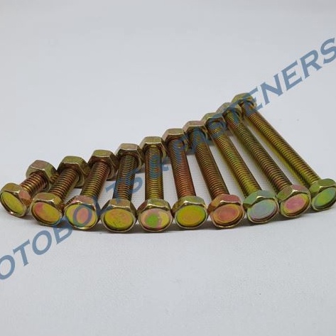 KP8 PAKET 1PCS Baut Mur Kuning 6x3  Baut Kuning M6  BMK  Baut Hex  Baut Hexagon