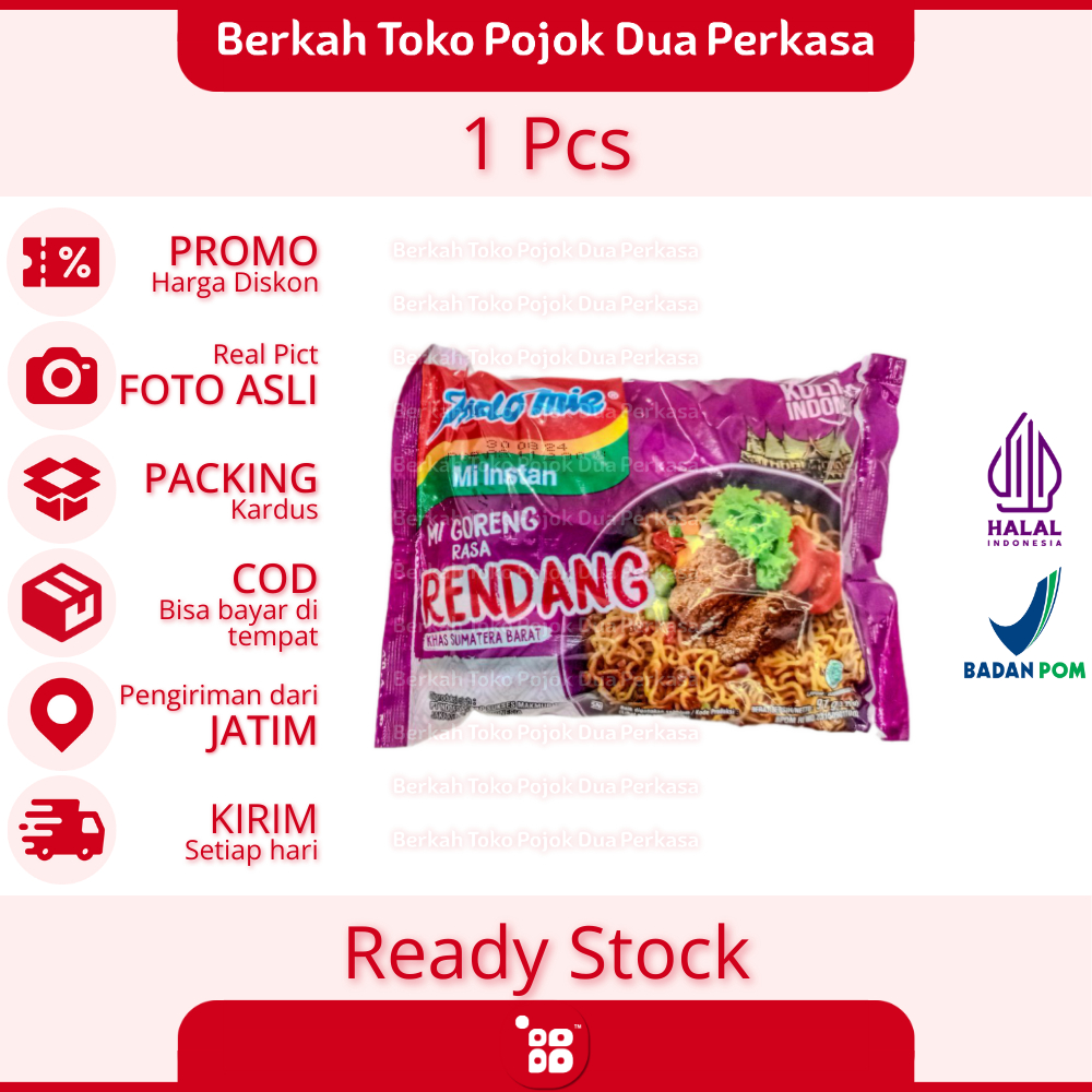 

Indomie Rasa Rendang Mie Instant Mie Kering [JATIM]