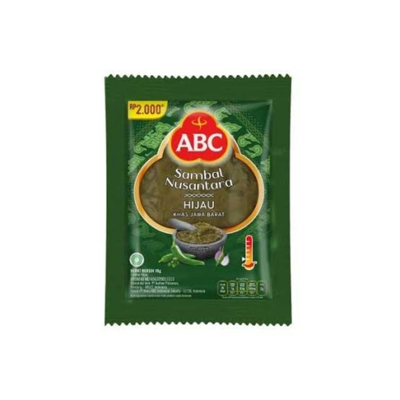 

Abc Sambal Nusantara Hijau 18gr