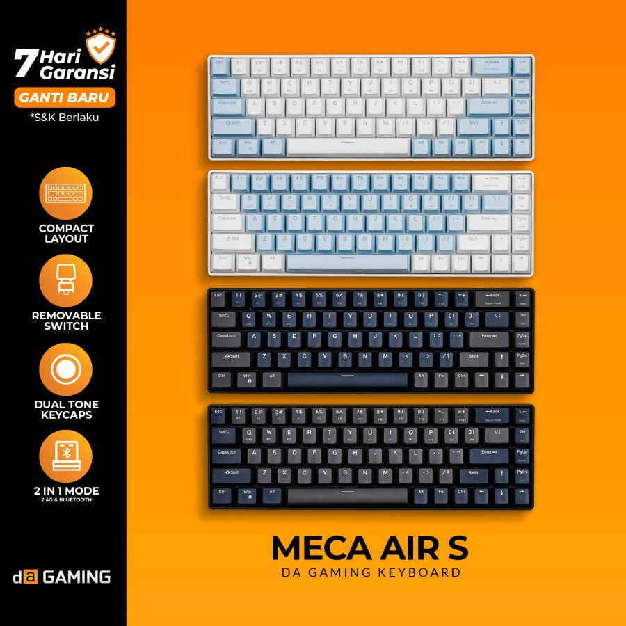 Keyboard Digital Alliance MECA Air S - Wireless+Bluetooh Keyboard DA Meca Air S - Gaming Keyboard