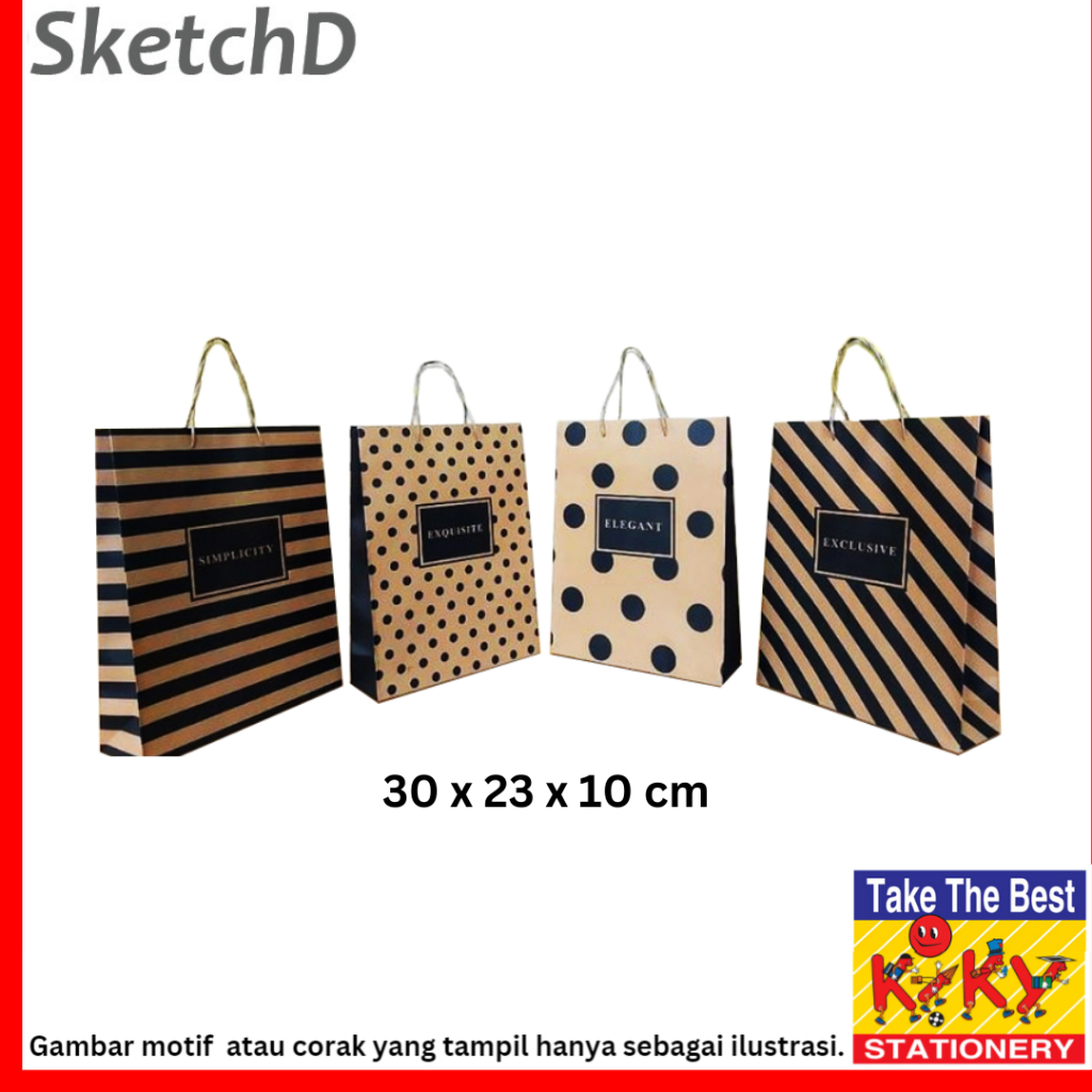 

Tas Kertas Kraft Gift Paper Bag sedang Kiky Goodie Bag - Paperbag