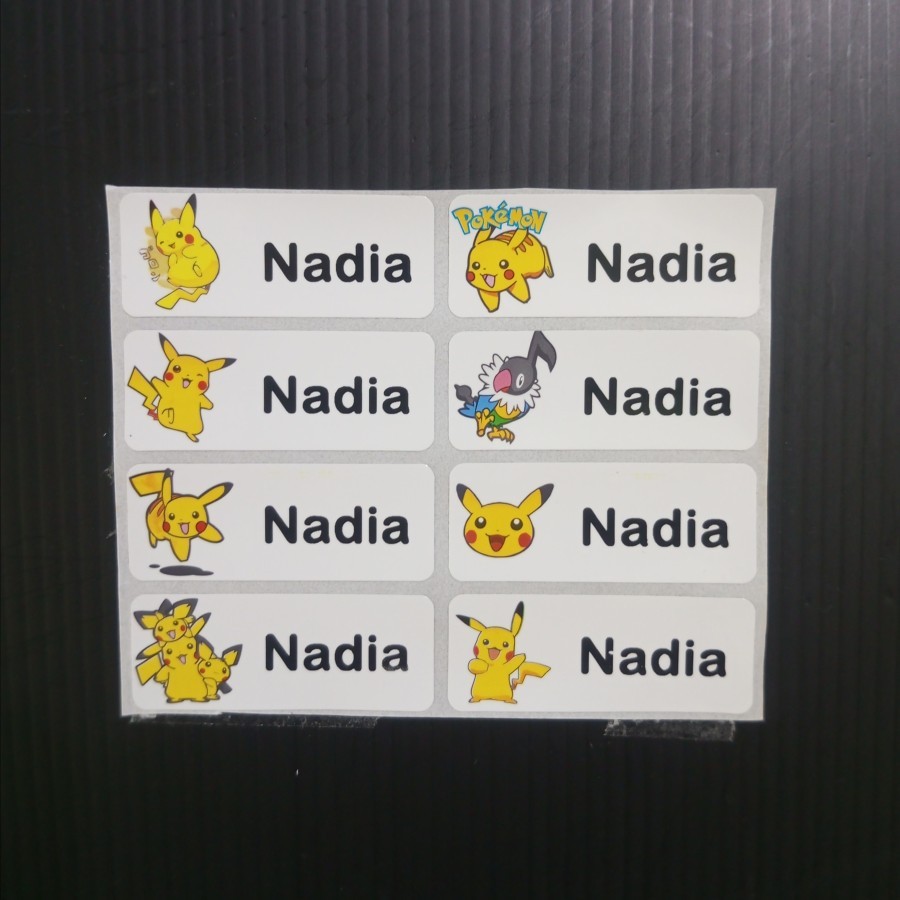 

Sticker / Label Nama Waterproof - Pikachu