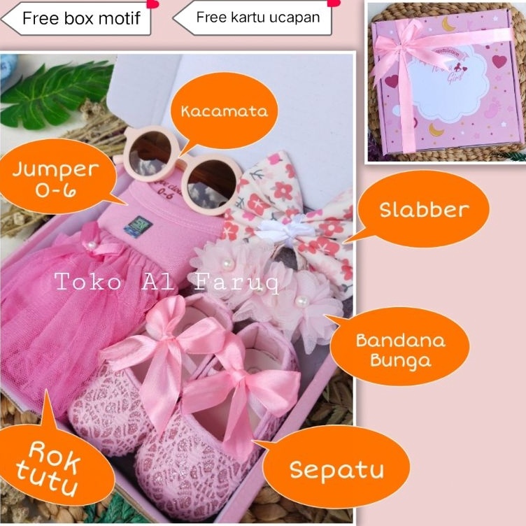 Hampers Bayi Perempuan Cewek Parcel Baby Gift Set Kado Lahiran Varian Tutu