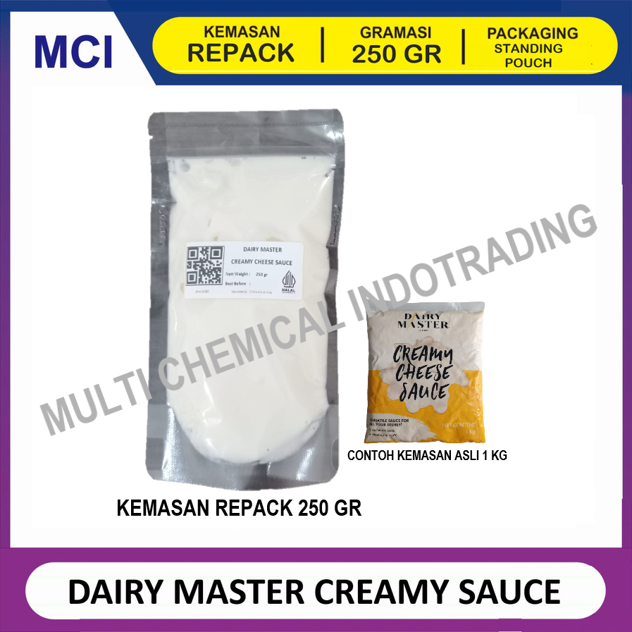 

DAIRY MASTER CREAMY CHEESE SAUCE SAUS KEJU KRIM REPACK 250 GR