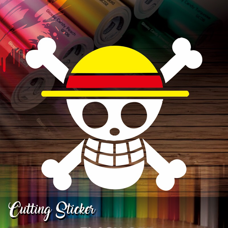 

Stiker logo one pieces cutting sticker logo anime