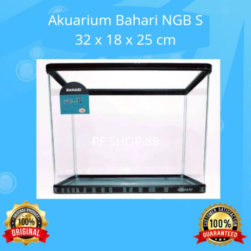 Akuarium Bahari NGB size S 32 x 18 x 25 cm akuarium bending